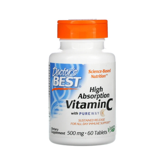 DOCTOR'S BEST HIGH ABSORPTION VITAMIN C WITH PUREWAY-C 500MG - 60 TABLETS