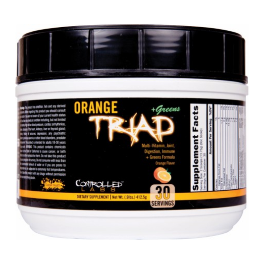 CONTROLLED LABS ORANGE TRIAD + GREENS ORANGE - 408 GRAMS