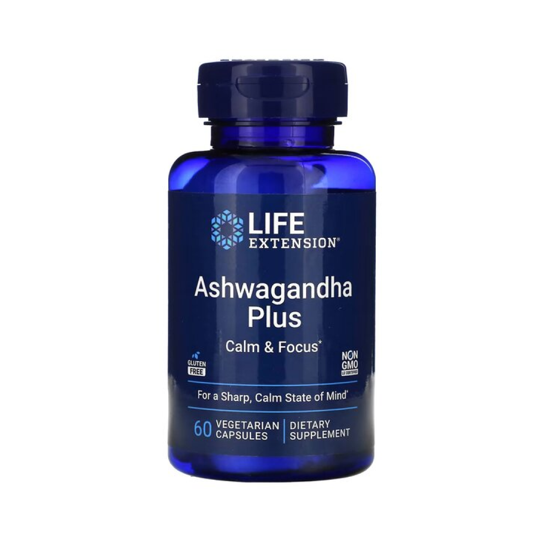 LIFE EXTENSION ASHWAGANDHA PLUS CALM & FOCUS - 60 VCAPS