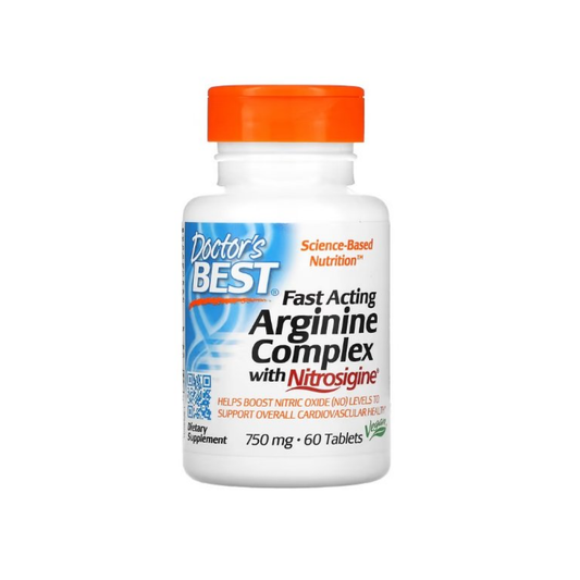 DOCTOR'S BEST FAST ACTING ARGININE COMPLEX WITH NITROSIGINE 750MG - 60 TABLETS