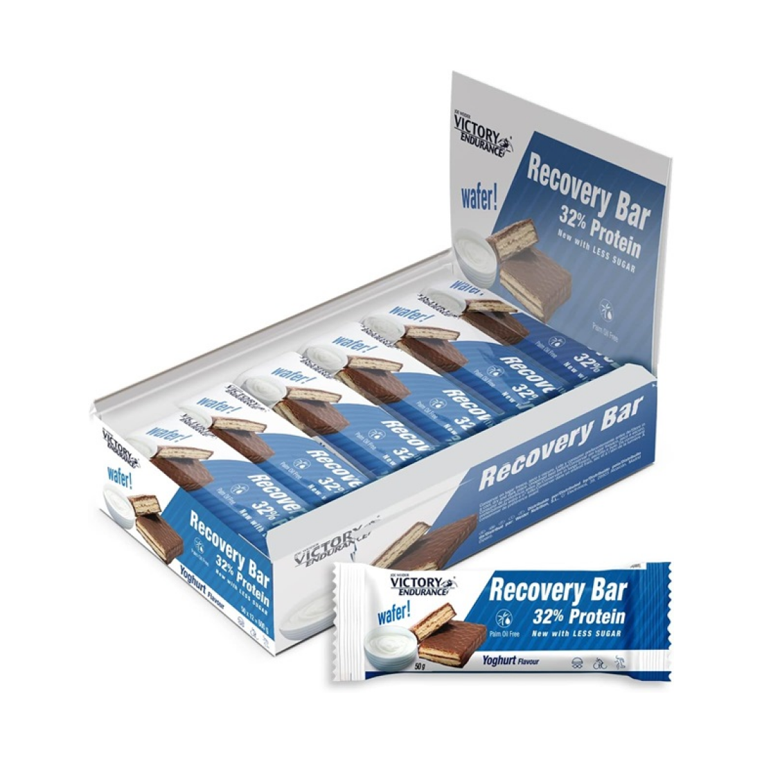 WEIDER JOE WEIDER VICTORY ENDURANCE RECOVERY BAR YOGHURT - 12 X 50G