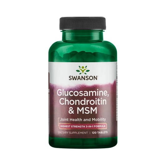 SWANSON GLUCOSAMINE CHONDROITIN & MSM 750MG - 120 TABLETS