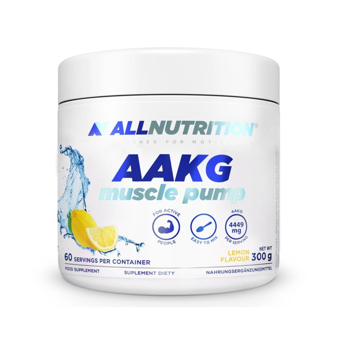 ALLNUTRITION AAKG MUSCLE PUMP LEMON - 300 GRAMS