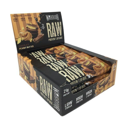 WARRIOR RAW PROTEIN FLAPJACK CHOCOLATE PEANUT BUTTER - 12 BARS