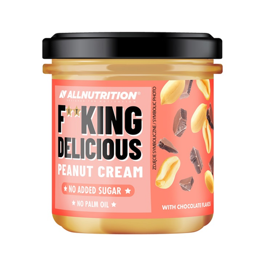 ALLNUTRITION FITKING DELICIOUS PEANUT CREAM WITH CHOCOLATE FLAKES - 350 GRAMS