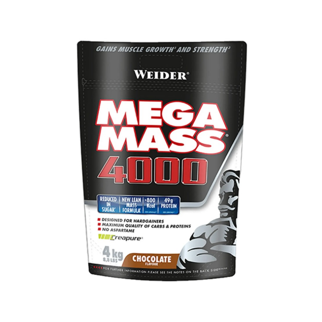 WEIDER MEGA MASS 4000 CHOCOLATE - 4000 GRAMS