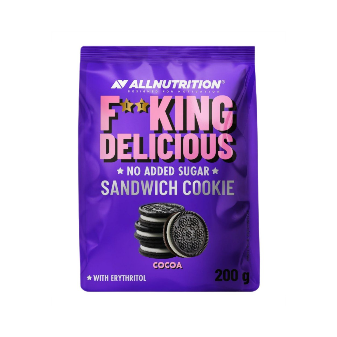 ALLNUTRITION FITKING DELICIOUS SANDWICH COOKIE COCOA - 200 GRAMS