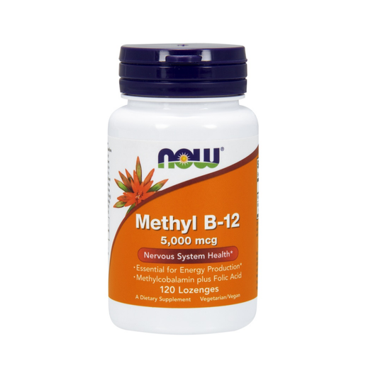 NOW FOODS METHYL B-12 WITH FOLIC ACID 5000MCG - 120 LOZENGES