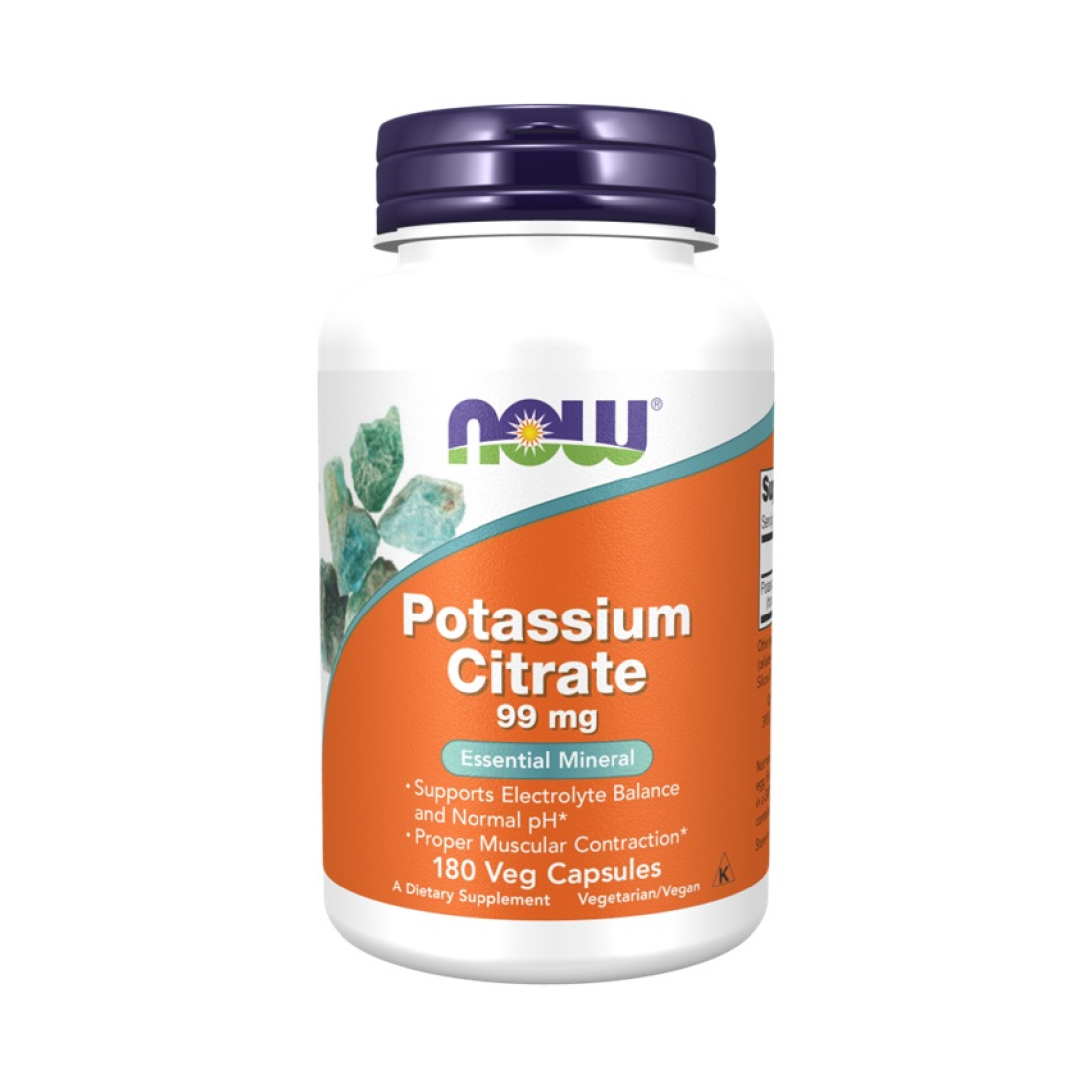NOW FOODS POTASSIUM CITRATE 99MG - 180 VCAPS