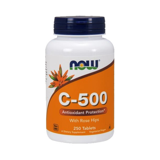 NOW FOODS VITAMIN C-500 WITH ROSE HIPS - 250 TABLETS