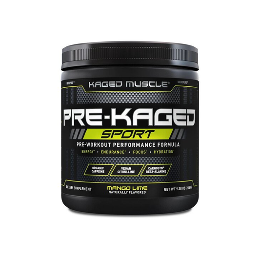 KAGED MUSCLE PRE-KAGED SPORT MANGO LIME - 266 GRAMS