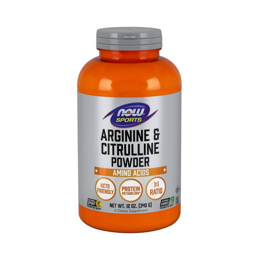 NOW FOODS ARGININE & CITRULLINE POWDER - 340 GRAMS
