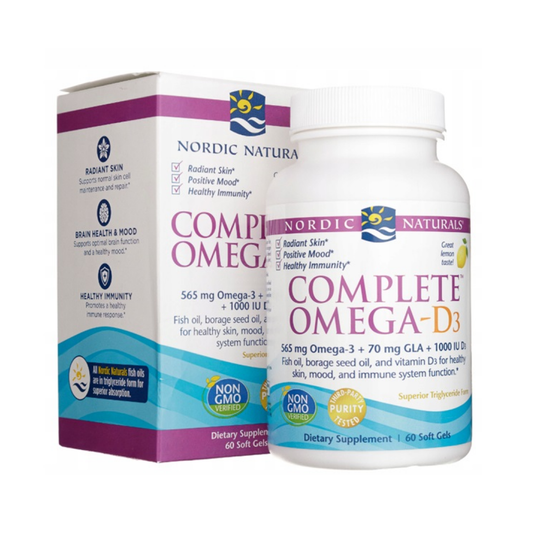 NORDIC NATURALS COMPLETE OMEGA-D3 565MG LEMON - 60 SOFTGELS