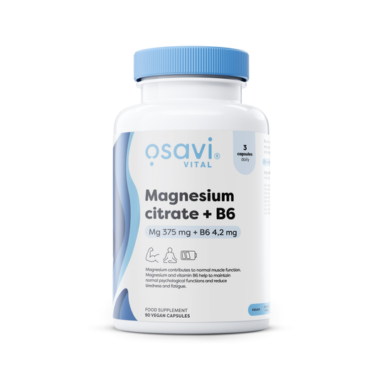 OSAVI MAGNESIUM CITRATE + B6 375MG + 42MG - 90 VCAPS