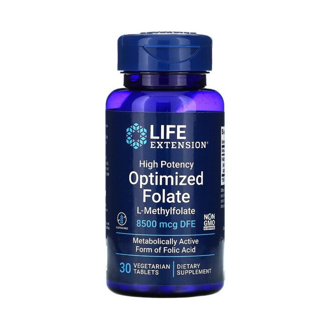 LIFE EXTENSION HIGH POTENCY OPTIMIZED FOLATE - 30 VEGETARIAN TABS