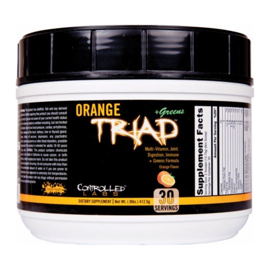 CONTROLLED LABS ORANGE TRIAD + GREENS LEMON ICE TEA - 418 GRAMS