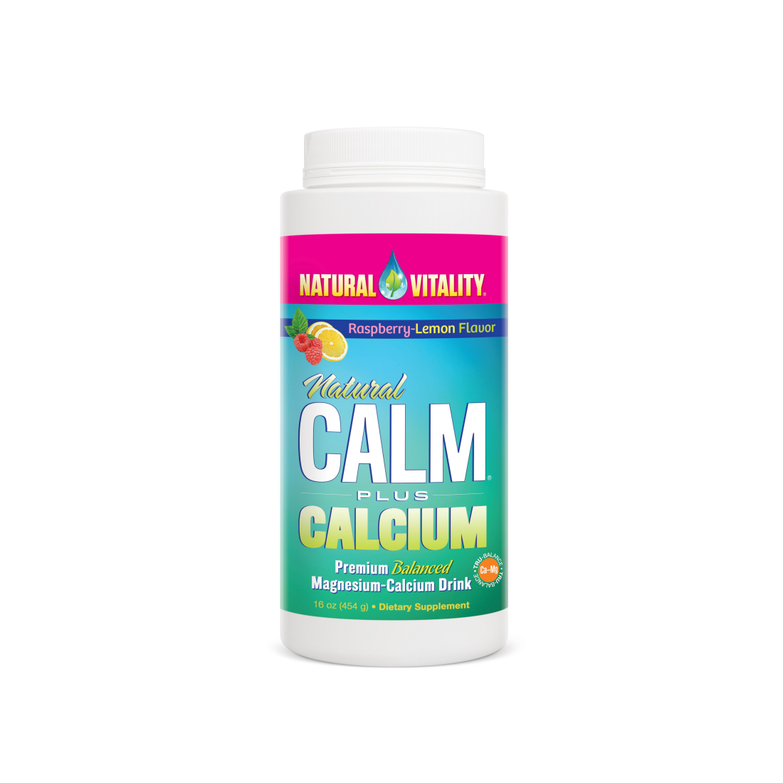 NATURAL VITALITY NATURAL CALM PLUS CALCIUM RASPBERRY LEMON - 454 GRAMS
