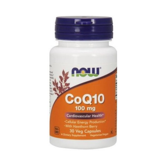 NOW FOODS COQ10 WITH HAWTHORN BERRY 100MG - 30 VCAPS