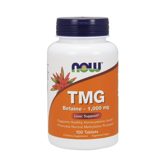 NOW FOODS TMG (TRIMETHYLGLYCINE) 1000MG - 100 TABLETS