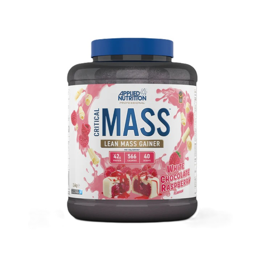 APPLIED NUTRITION CRITICAL MASS - PROFESSIONAL WHITE CHOCOLATE RASPBERRY - 2400 GRAMS
