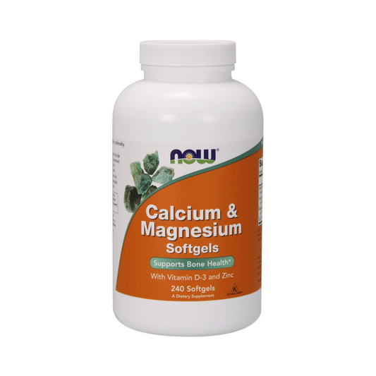 NOW FOODS CALCIUM & MAGNESIUM WITH VIT D AND ZINC - 240 SOFTGELS
