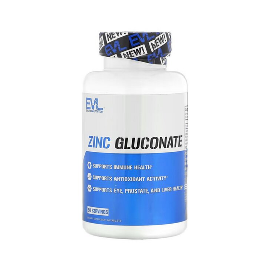 EVLUTION NUTRITION ZINC GLUCONATE - 60 TABLETS