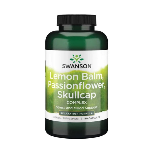 SWANSON LEMON BALM PASSIONFLOWER SKULLCAP COMPLEX - 180 CAPS