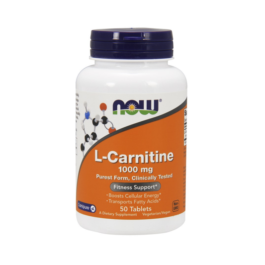 NOW FOODS L-CARNITINE 1000MG - 50 TABLETS