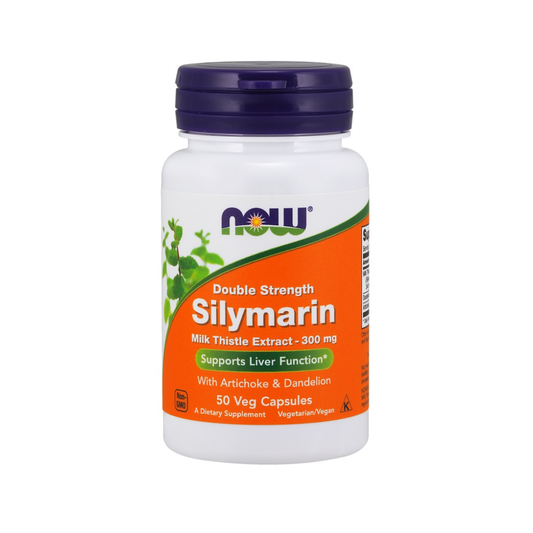 NOW FOODS MILK THISTLE EXTRACT WITH ARTICHOKE & DANDELION 300MG DOUBLE STRENGTH - 50 VCAPS