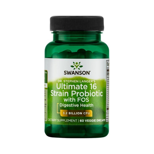 SWANSON DR STEPHEN LANGER'S ULTIMATE 16 STRAIN PROBIOTIC WITH FOS 32 BILLION CFU - 60 VCAPS