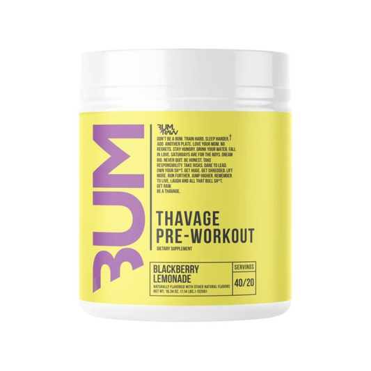 RAW NUTRITION THAVAGE PRE-WORKOUT BLACKBERRY LEMONADE - 520 GRAMS