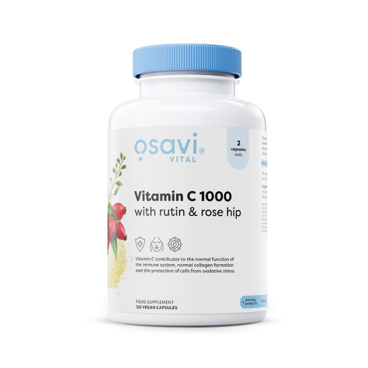 OSAVI VITAMIN C1000 WITH RUTIN & ROSE HIP - 120 VEGAN CAPS
