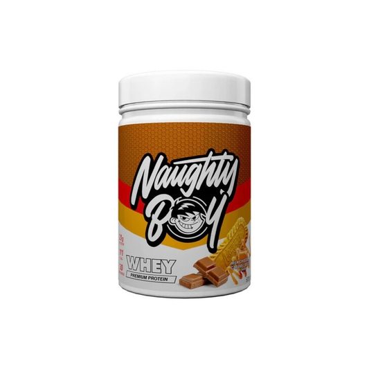 NAUGHTY BOY ADVANCED WHEY MILK CHOCOLATE CARAMEL BISCUIT - 900 GRAMS