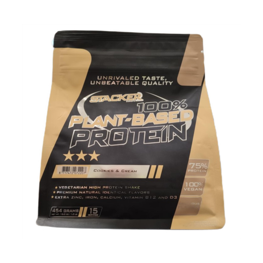 STACKER2 EUROPE 100% PLANT BASED PROTEIN COOKIES & CREAM - 454 GRAMS