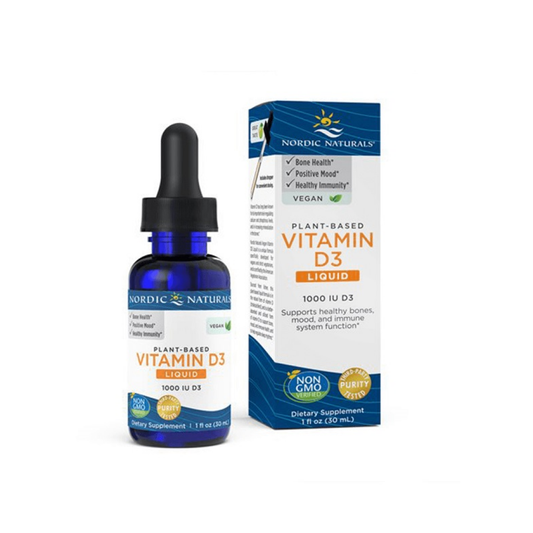 NORDIC NATURALS PLANT-BASED VITAMIN D3 LIQUID 1000 IU APPLE - 30 ML