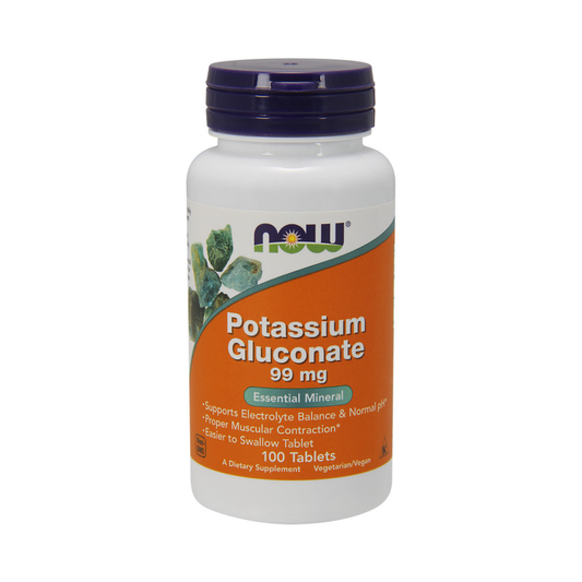 NOW FOODS POTASSIUM GLUCONATE 99MG - 100 TABLETS