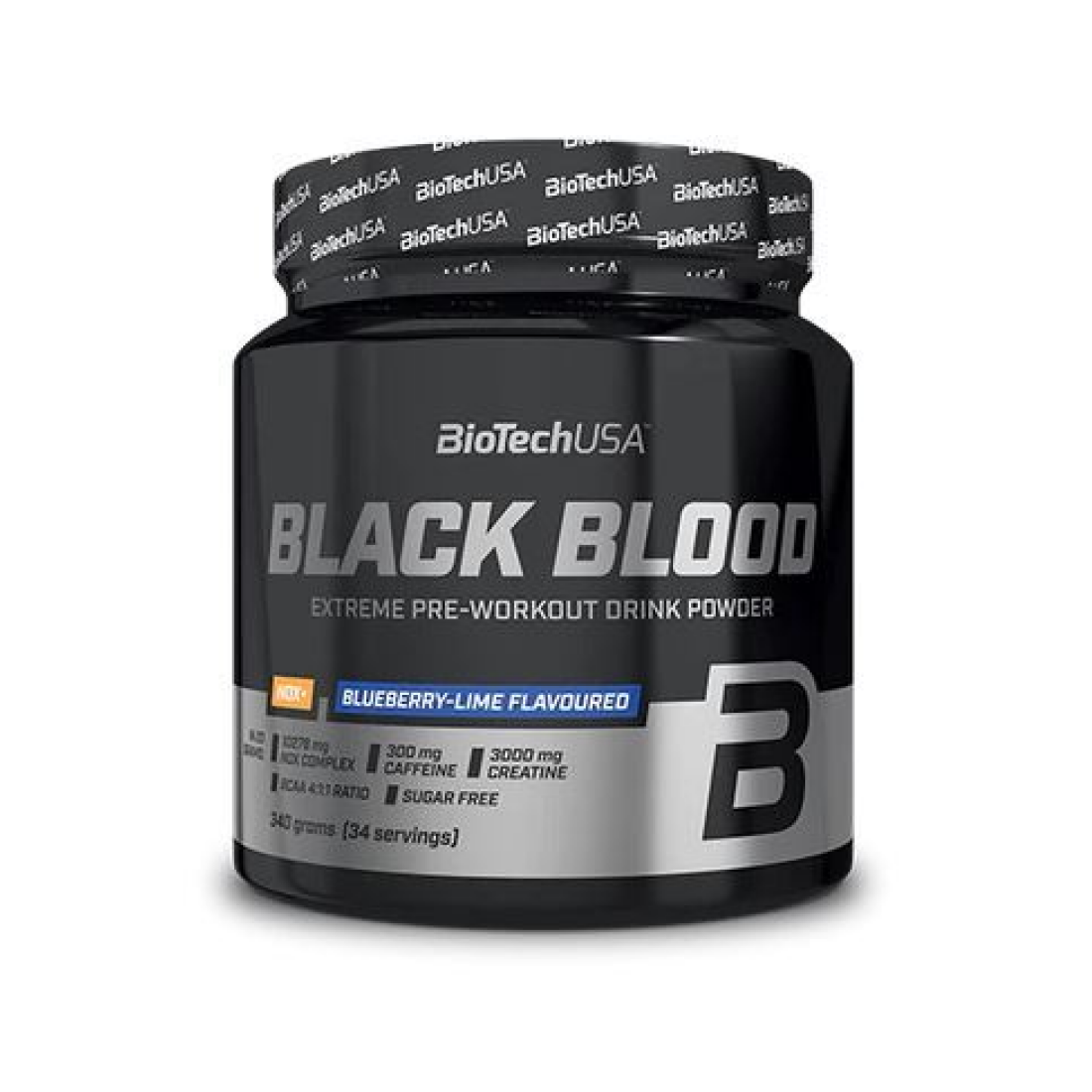 BIOTECHUSA BLACK BLOOD NOX+ BLUEBERRY-LIME - 340 GRAMS