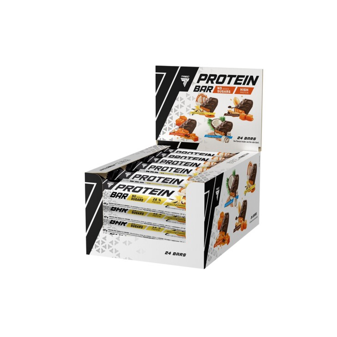 TREC NUTRITION PROTEIN BAR VANILLA & CARAMEL - 24 X 49G
