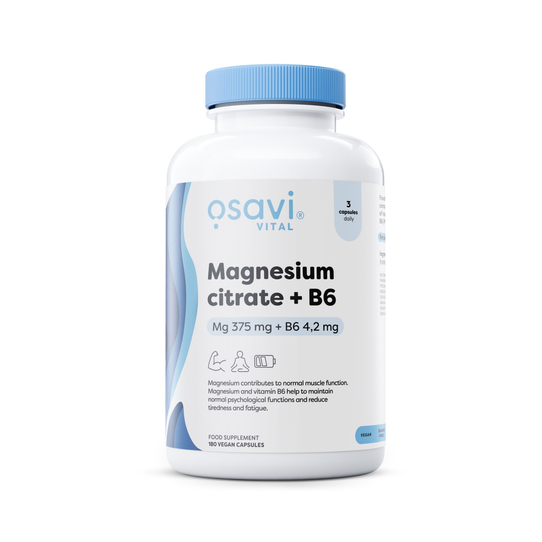 OSAVI MAGNESIUM CITRATE + B6 375MG + 42MG - 180 VCAPS