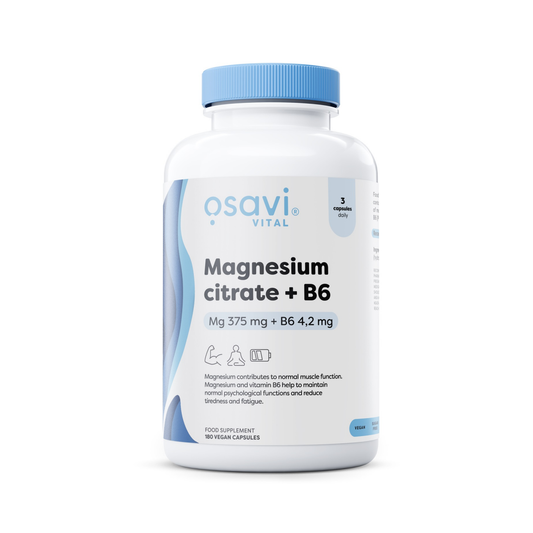 OSAVI MAGNESIUM CITRATE + B6 375MG + 42MG - 180 VCAPS