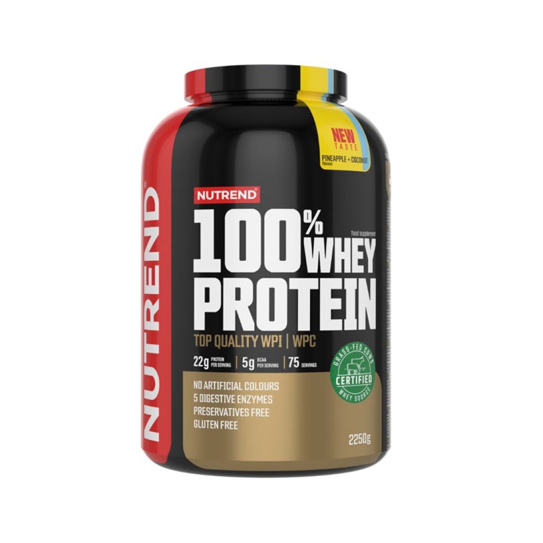 NUTREND 100% WHEY PROTEIN PINEAPPLE + COCONUT - 2250 GRAMS