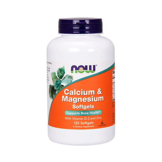 NOW FOODS CALCIUM & MAGNESIUM WITH VIT D AND ZINC - 120 SOFTGELS