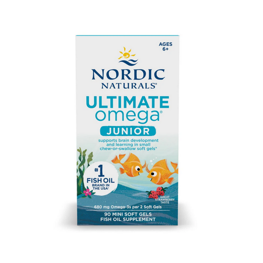 NORDIC NATURALS ULTIMATE OMEGA FISH OIL JUNIOR 680MG STRAWBERRY - 90 MINI SOFTGELS