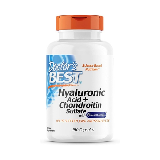 DOCTOR'S BEST HYALURONIC ACID + CHONDROITIN SULFATE WITH BIOCELL COLLAGEN - 180 CAPS
