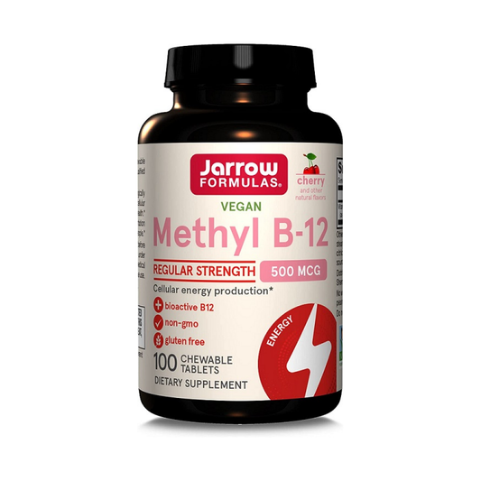 JARROW FORMULAS METHYL B-12 500MCG (CHERRY) - 100 VEGAN CHEWABLE TABS
