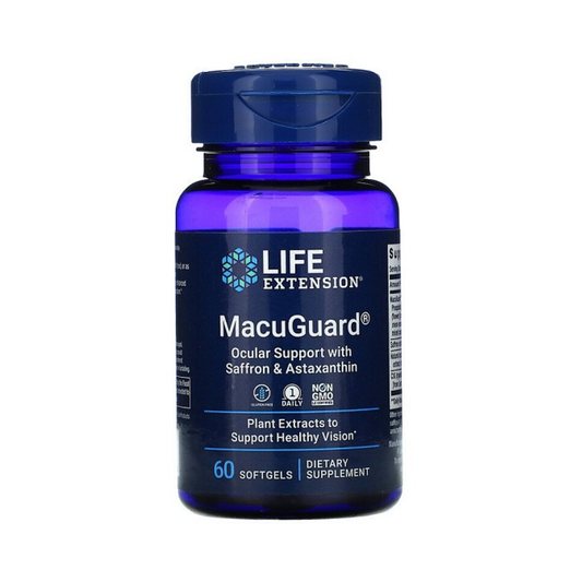LIFE EXTENSION MACUGUARD OCULAR SUPPORT WITH SAFFRON & ASTAXANTHIN - 60 SOFTGELS