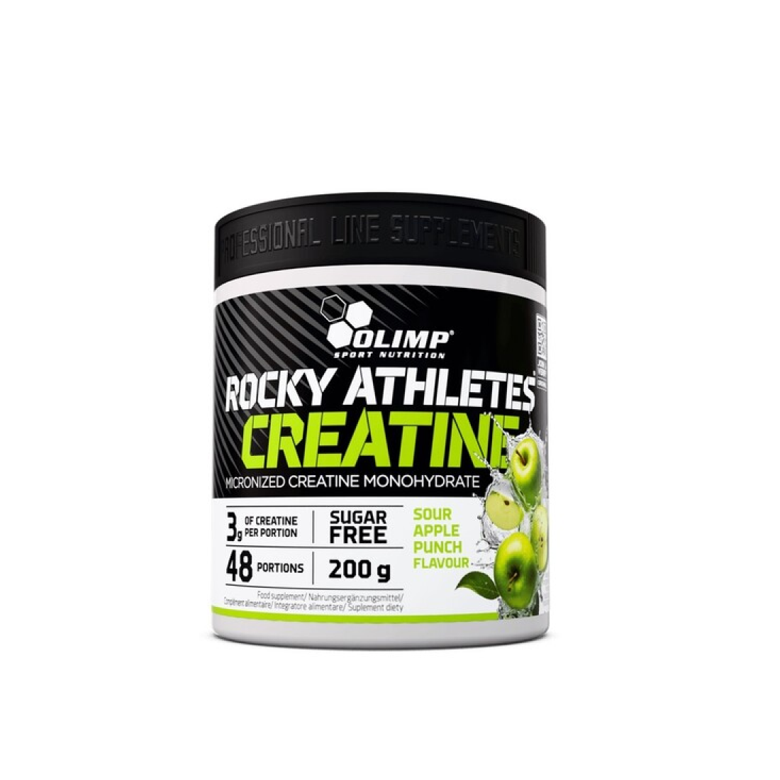 OLIMP NUTRITION ROCKY ATHLETES CREATINE SOUR APPLE PUNCH - 200 GRAMS