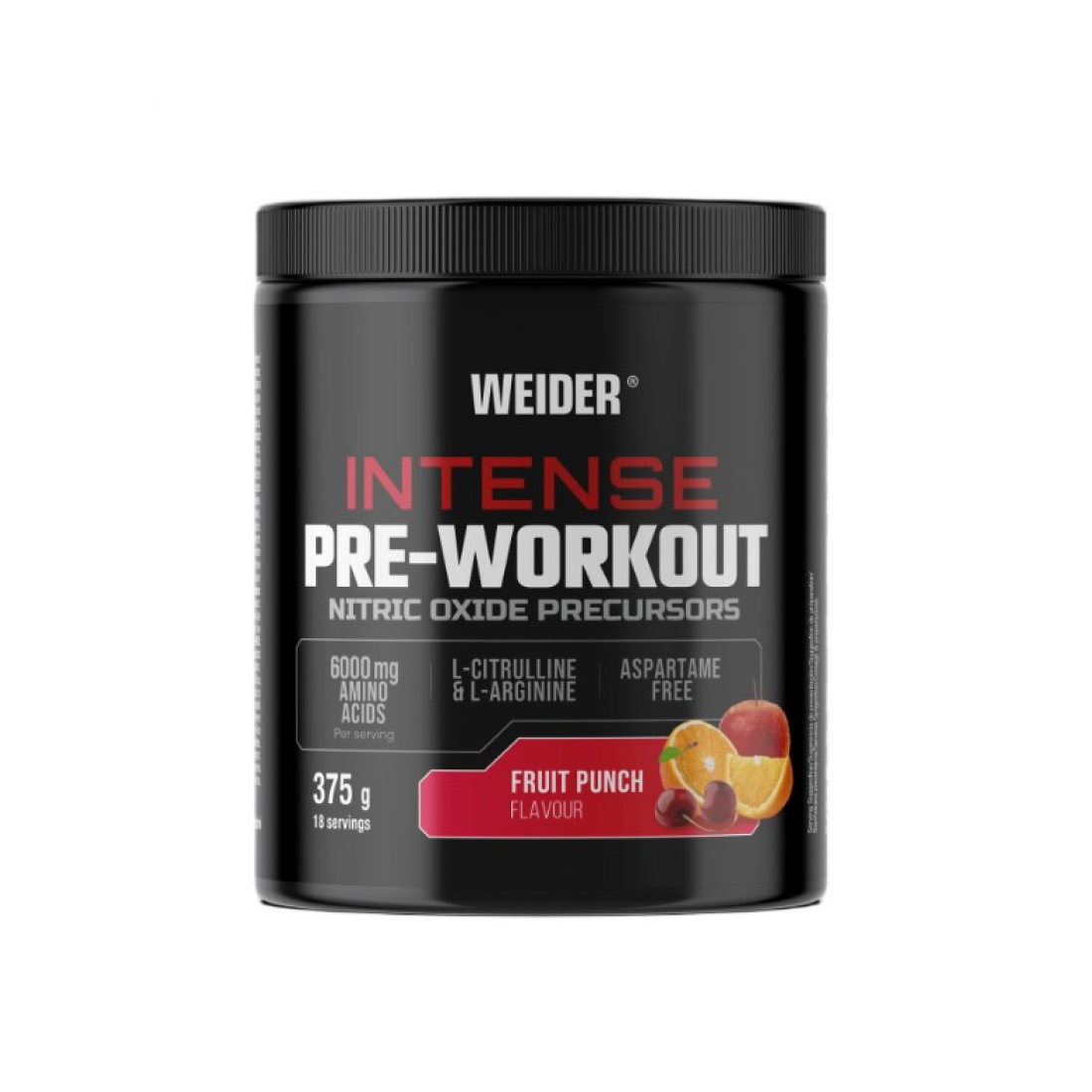 WEIDER INTENSE PRE-WORKOUT FRUIT PUNCH - 375 GRAMS