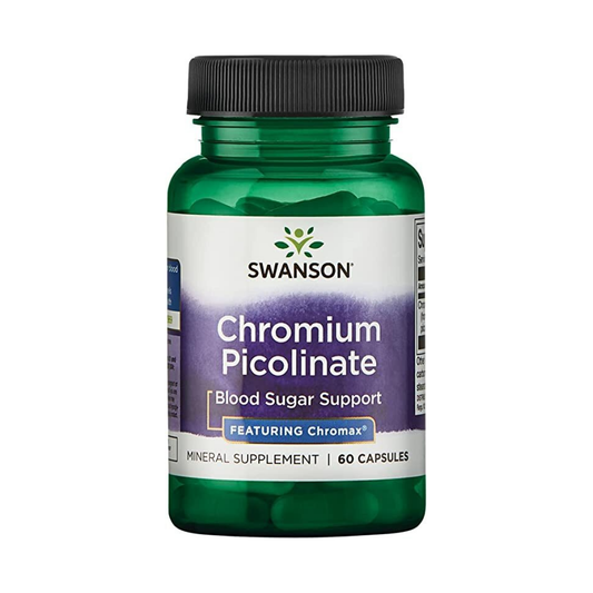 SWANSON CHROMIUM PICOLINATE FEATURING CHROMAX 200MCG - 60 CAPS