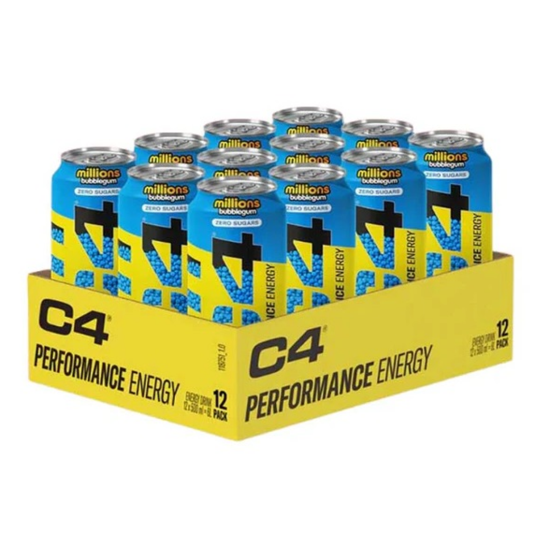 CELLUCOR C4 PERFORMANCE ENERGY MILLIONS BUBBLEGUM - 12 X 500 ML